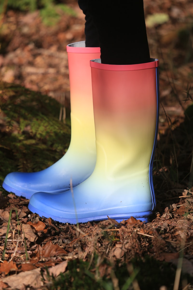Bottes de pluie multicolores enfant